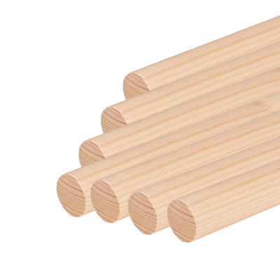 25mm Richard Burbidge Pine Dowel 2400mm Pack of 10 DOW6007