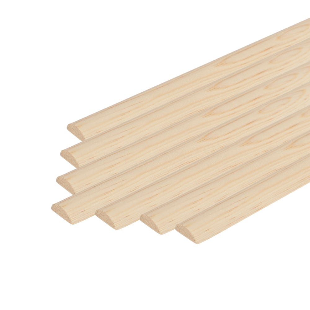 21mm x 8mm Richard Burbidge Pine Half Round Moulding 2400mm Pack of 20 COV6015