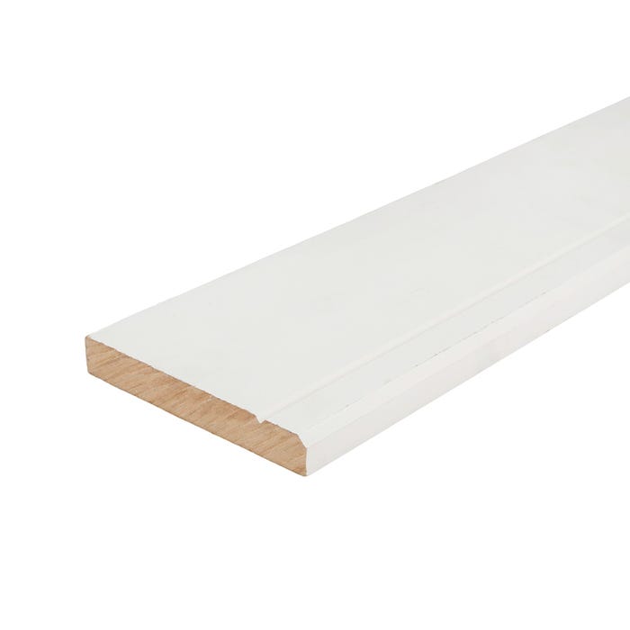 18mm x 69mm MDF White Primed Chamfer and 1 V Architrave 4400mm