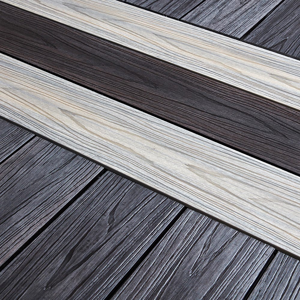 22.5mm x 143mm HD Deck Dual Composite Decking Antique/Carbon 3600mm