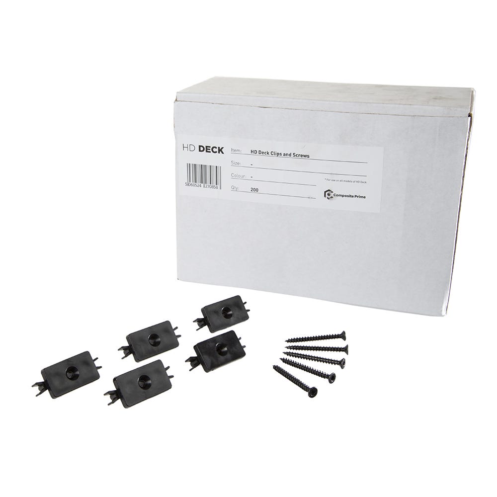 HD Deck Dual Composite Decking Clip and Screws (Box of 200)