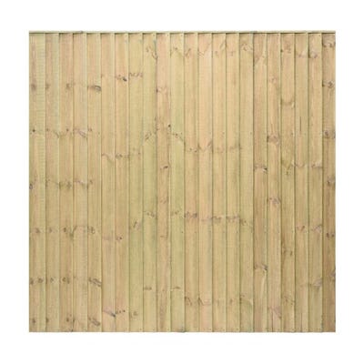 5' x 6' Grange Feather Edge Green Treated Timber Fence Panel