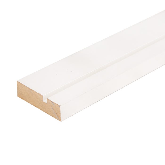 18mm x 68mm MDF White Shadow Groove Architrave 4400mm