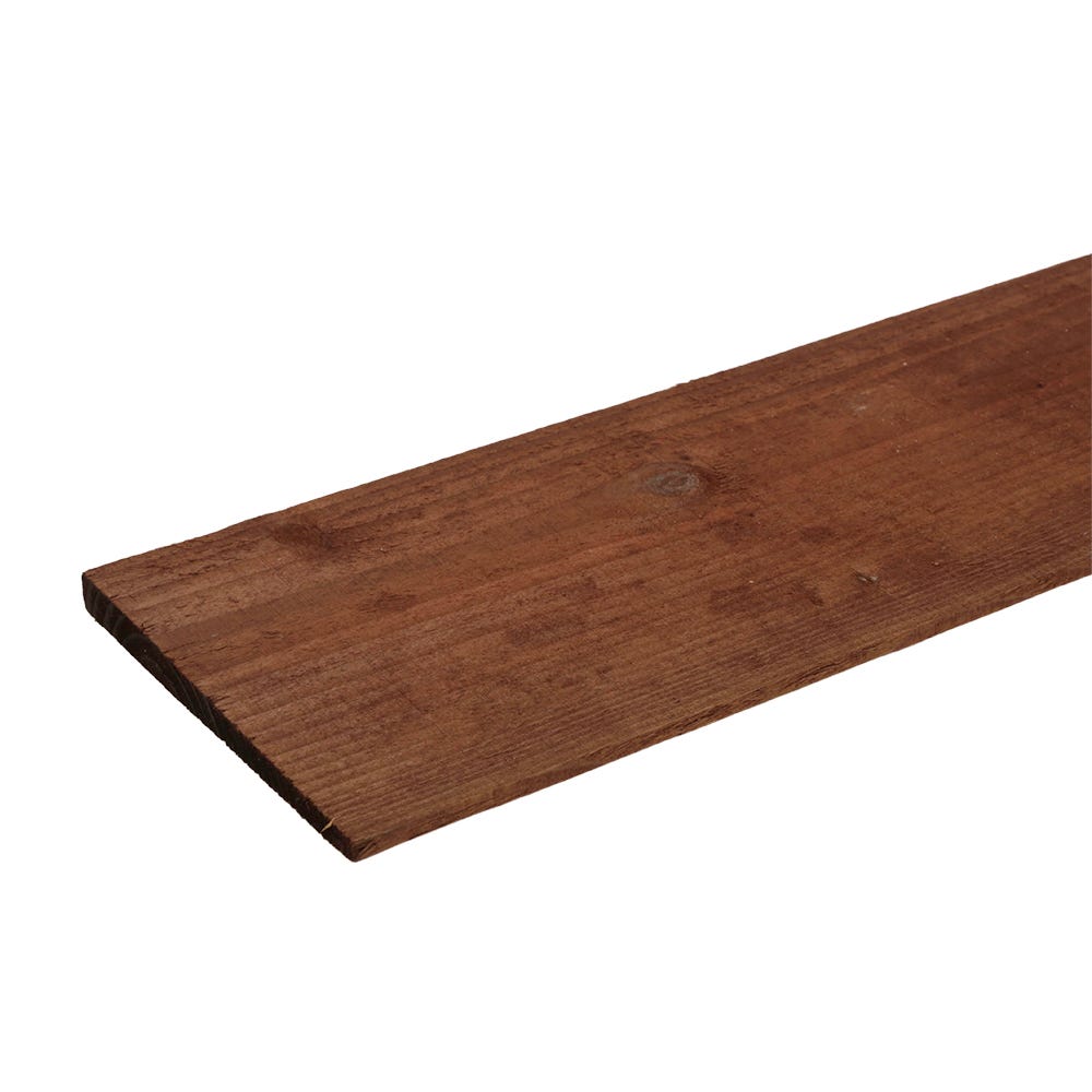 6’ x 6” Brown Treated Timber Feather Edge Board