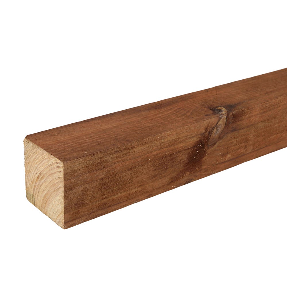 4” x 4” x 10' Pressure Treated Timber Fence Panel Post Brown