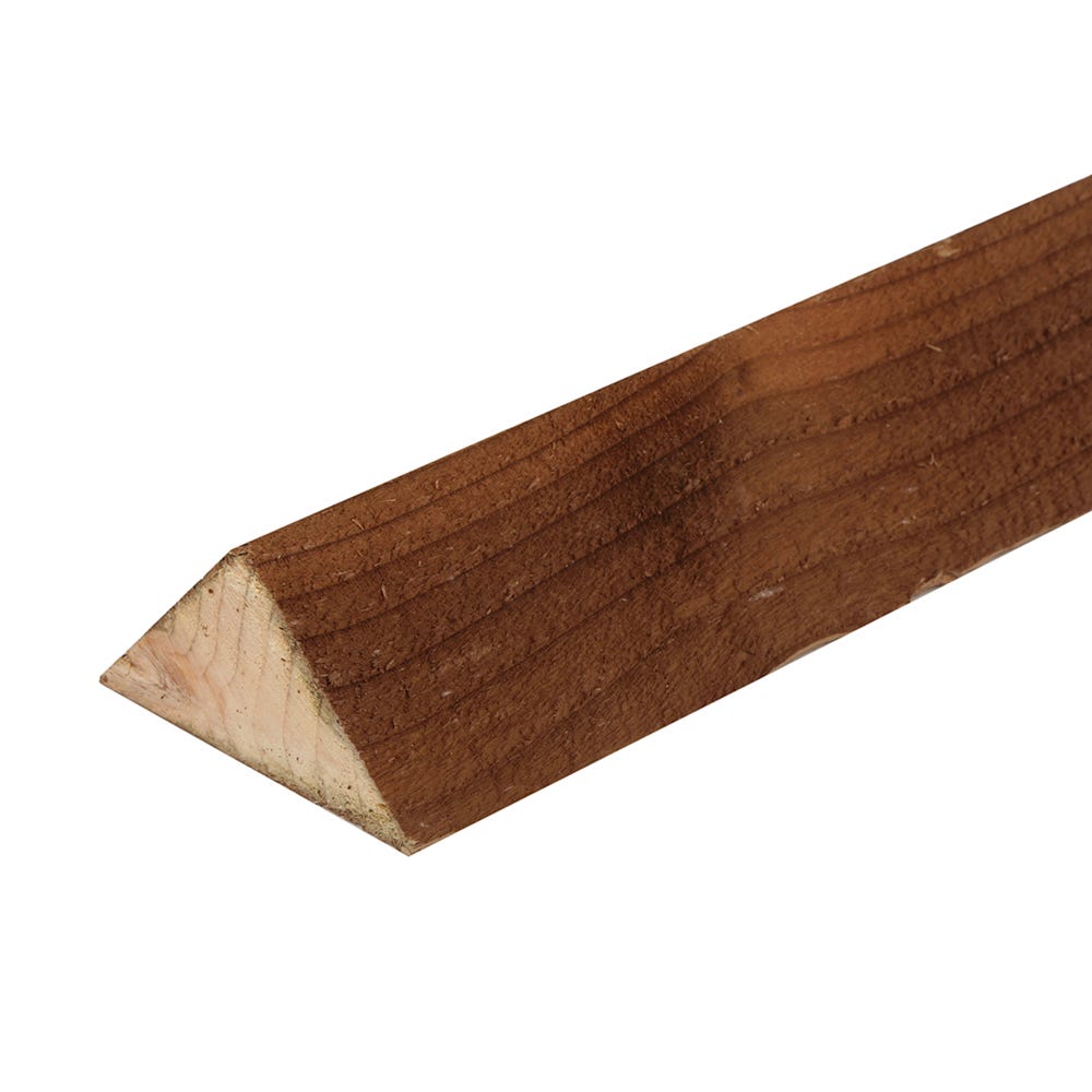75mm x 75mm x 3000mm Brown Treated Arris Rail