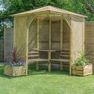 Grange Pressure Treated Valencia Corner Arbour