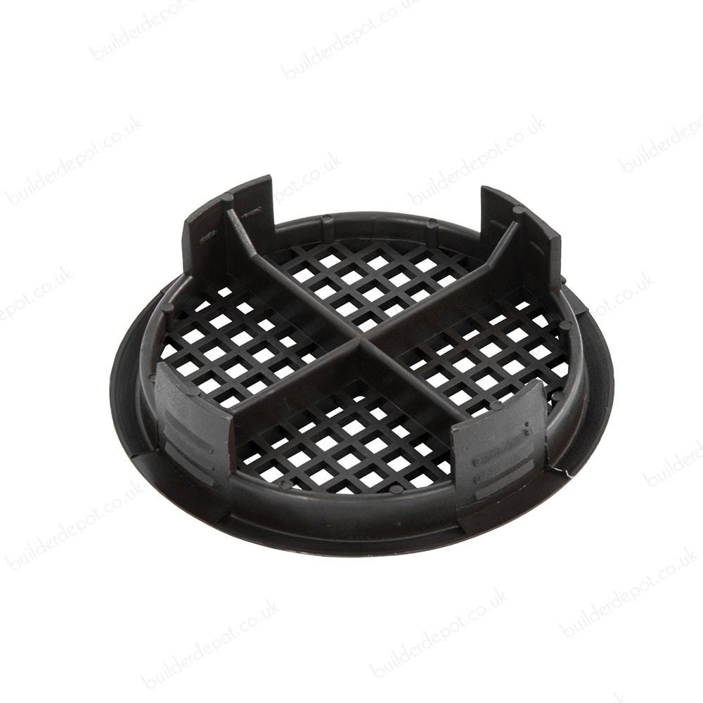 70mm Round Soffit Vent Black