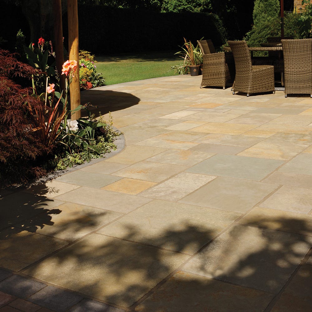 Bradstone Limestone Paving Patio Pack Honeymede Mixed 6 Size