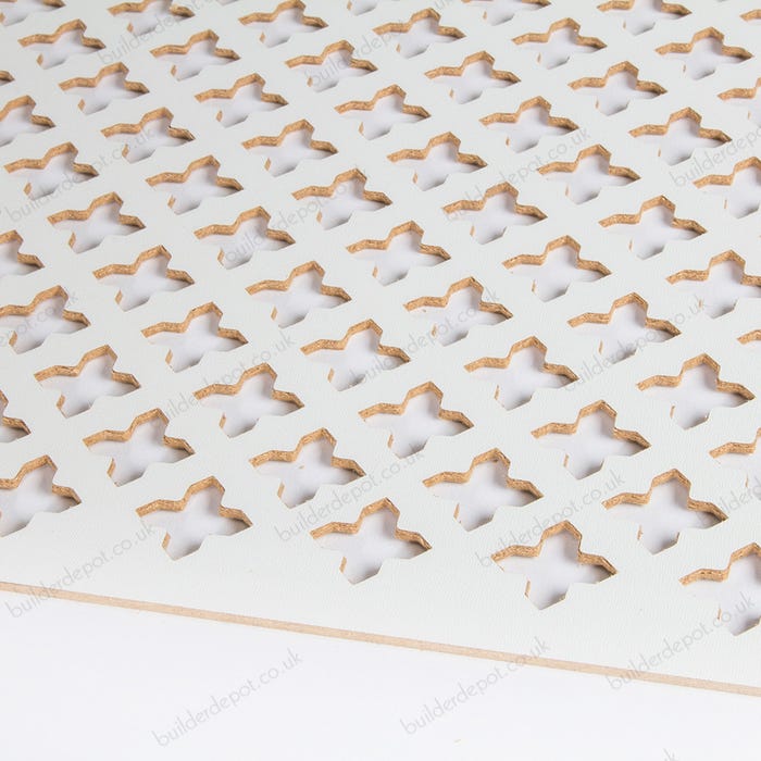 MDF White Gotico Radiator Panel 1830mm x 600mm