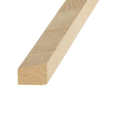 15mm x 12mm Richard Burbidge Pine Angled Bead Moulding WDW6009
