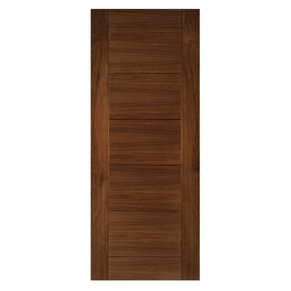 Deanta Internal Walnut Seville 7 Panel Prefinished Fd30 Fire Door
