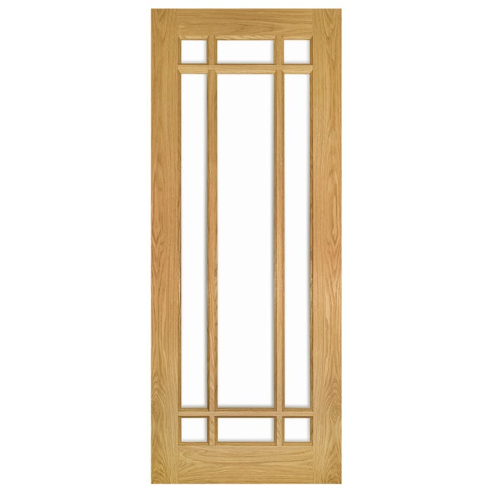 Deanta Internal Oak Kerry 9l Clear Glazed Door