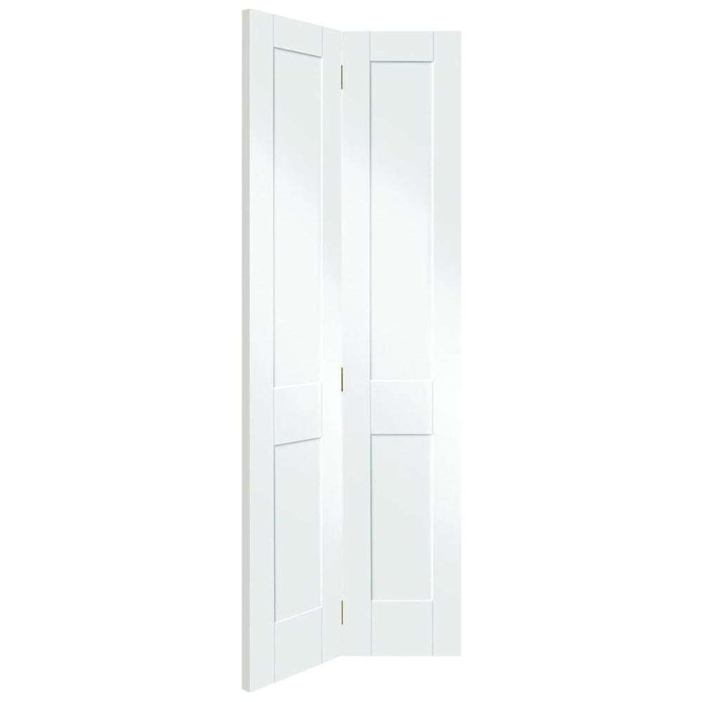 Xl Joinery Internal White Primed Victorian Shaker 4 Panel Bi Fold Door