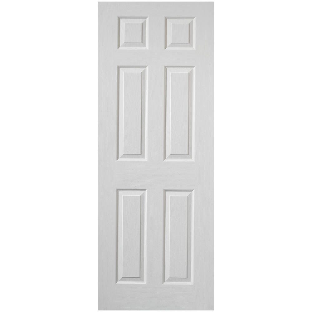 Premdor Internal White Primed Moulded Woodgrain 6 Panel Door