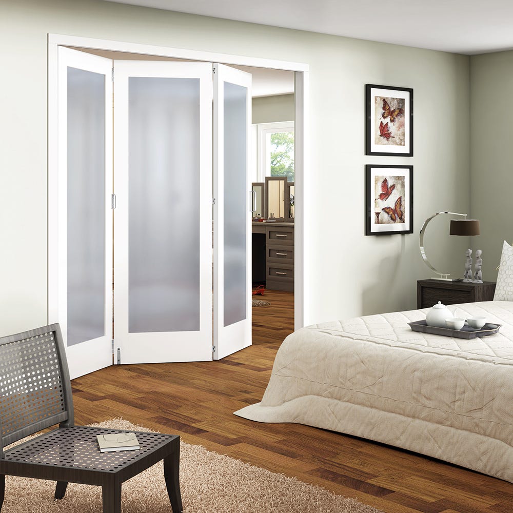 Frosted Glass 1929mm Room Dividers Interior French Doors