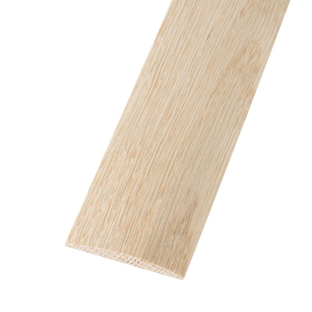 Solid Oak Cover Strip Unfinished 6 x 44mm 0.9m