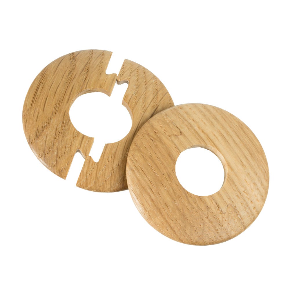 Solid Oak Radiator Pipe Cover 15mm Lacquered Pack of 2