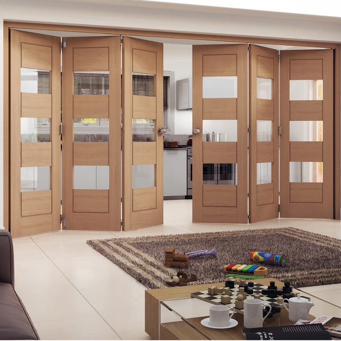 Jeld Wen Oak Oregon Cottage Horizontal Clear Glazed 6 Door 3 3 Roomfold