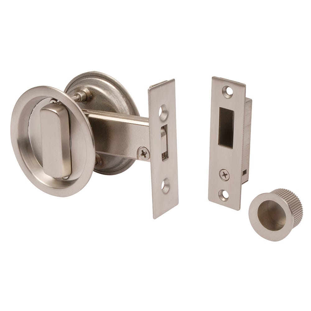 Lpd Aries Pocket Door Satin Chrome Door Lock 230 X 160mm