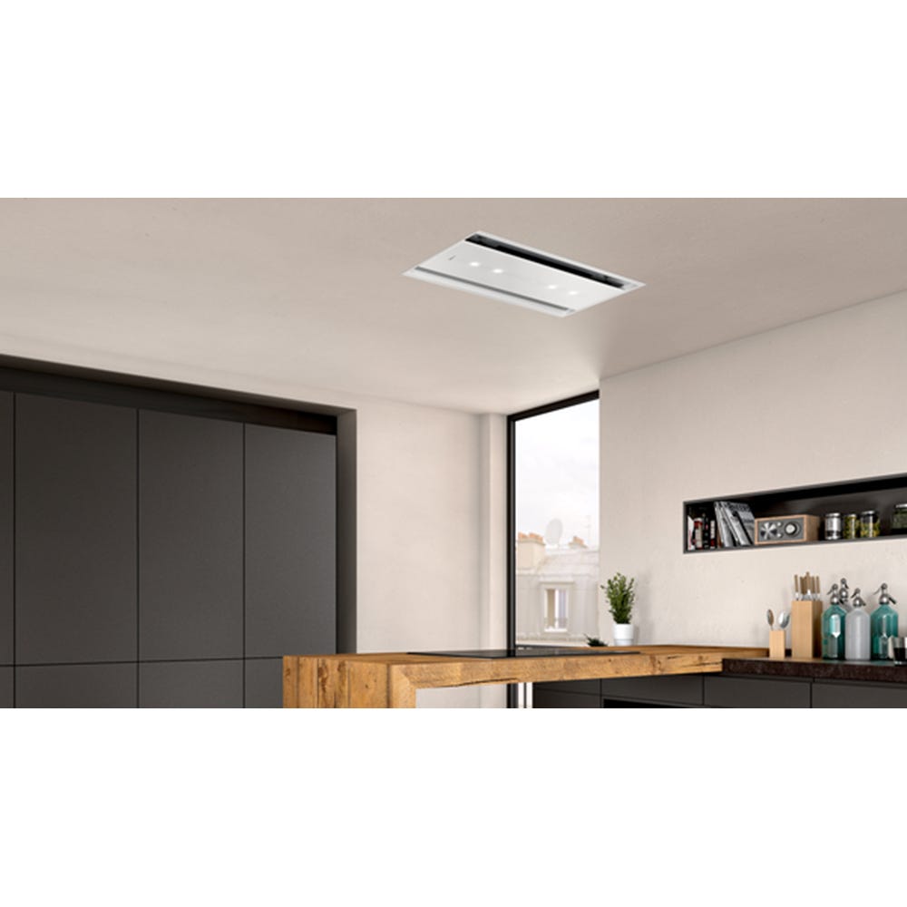 Neff I97cps8w5b N90 90cm Ceiling Cooker Hood White Glass