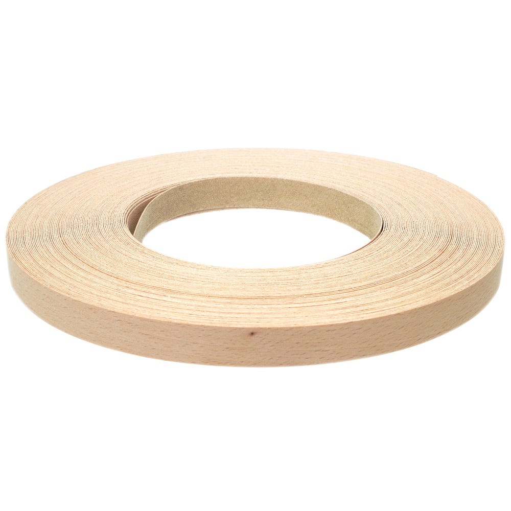 22mm Steamed Beech Iron On Edging Tape 50m