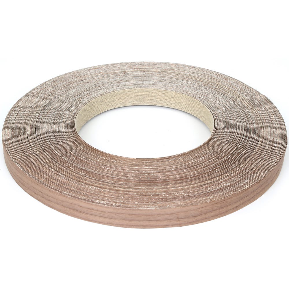 22mm Walnut Iron On Edging Tape 50m
