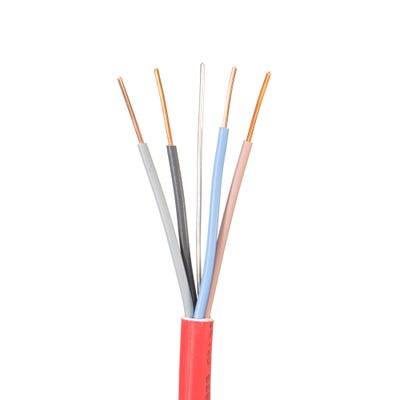 1.5mm Jayflame 4 Core Cable Red 100m Drum