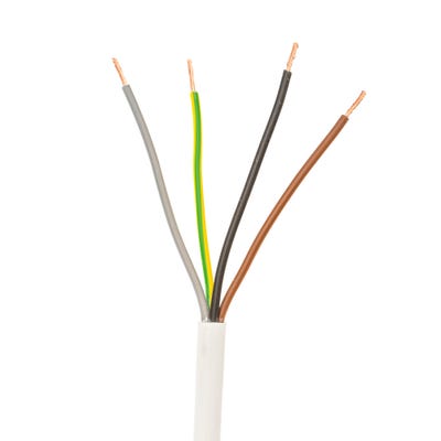 2.5mm 4 Core Flex Cable White 50m Drum 3184Y