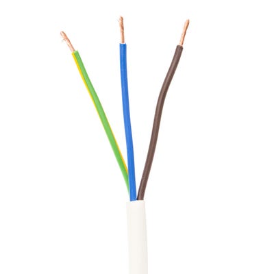 2.5mm 3 Core Flex Cable White 50m Drum 3183Y