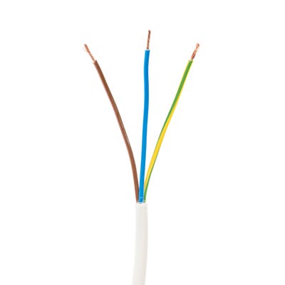 1.5mm 3 Core Flex Cable White 50m Drum 3183Y