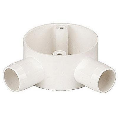 Conduit Box 2 Way Angled White 20mm