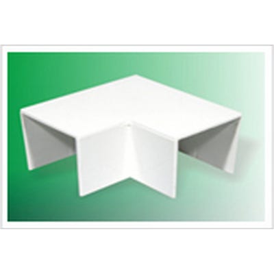 Mini Trunking Flat Angle White 16mm x 16mm