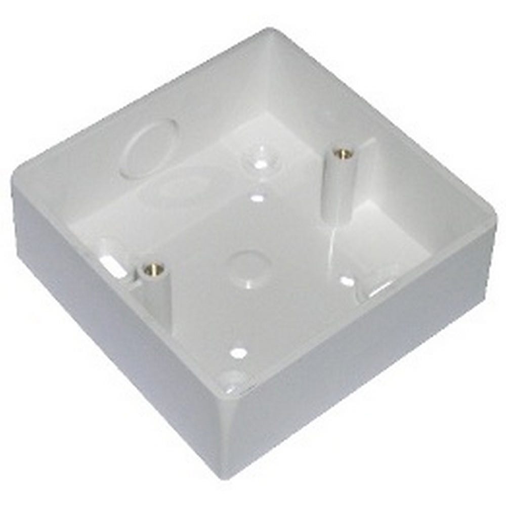 1 Gang 32mm Surface Pattress Moulded Box White