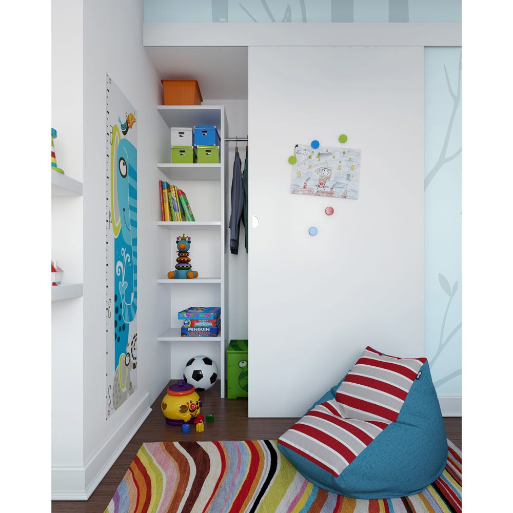 Sliding Wardrobe Door Kit 1800mm Single Top 45kg Max