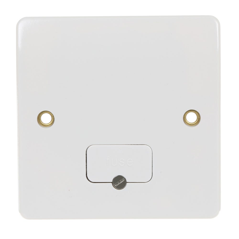 2 X MK Fused Spur K337WHI Unswitched With Flex Outlet Connection Unit