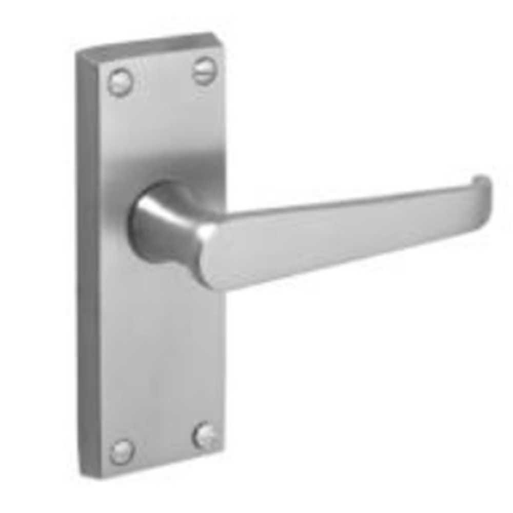 Contract Victorian Straight Door Handle in Satin Chrome