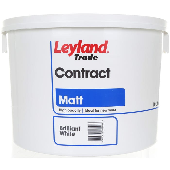 Leyland Trade Contract Matt Brilliant White 10L Leyland Trade Contract Matt Brilliant White 10L