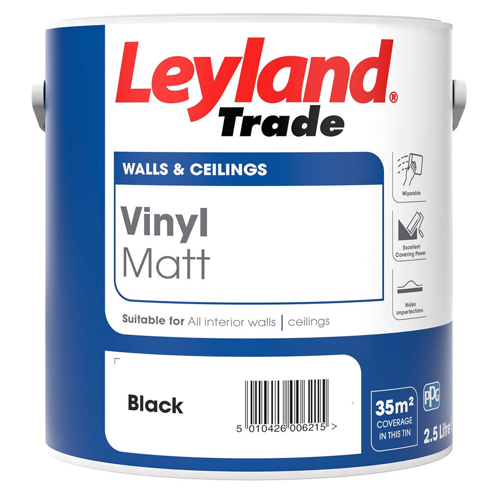 Leyland Trade Vinyl Matt Black 2.5L