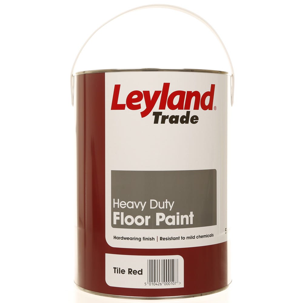 Leyland Trade Heavy Duty Floor Paint Tile Red 5L