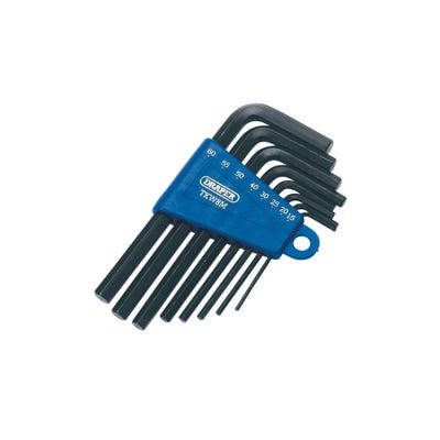Draper 8 Piece Hexagon Key Set & Holder Metric