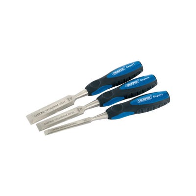 Draper 3 Piece Soft Grip Chisel Set with Bevel Edges 45865