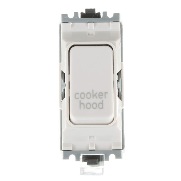MK 20A Double Pole 1 Way Grid Plus Switch Module printed 'Cooker Hood ...