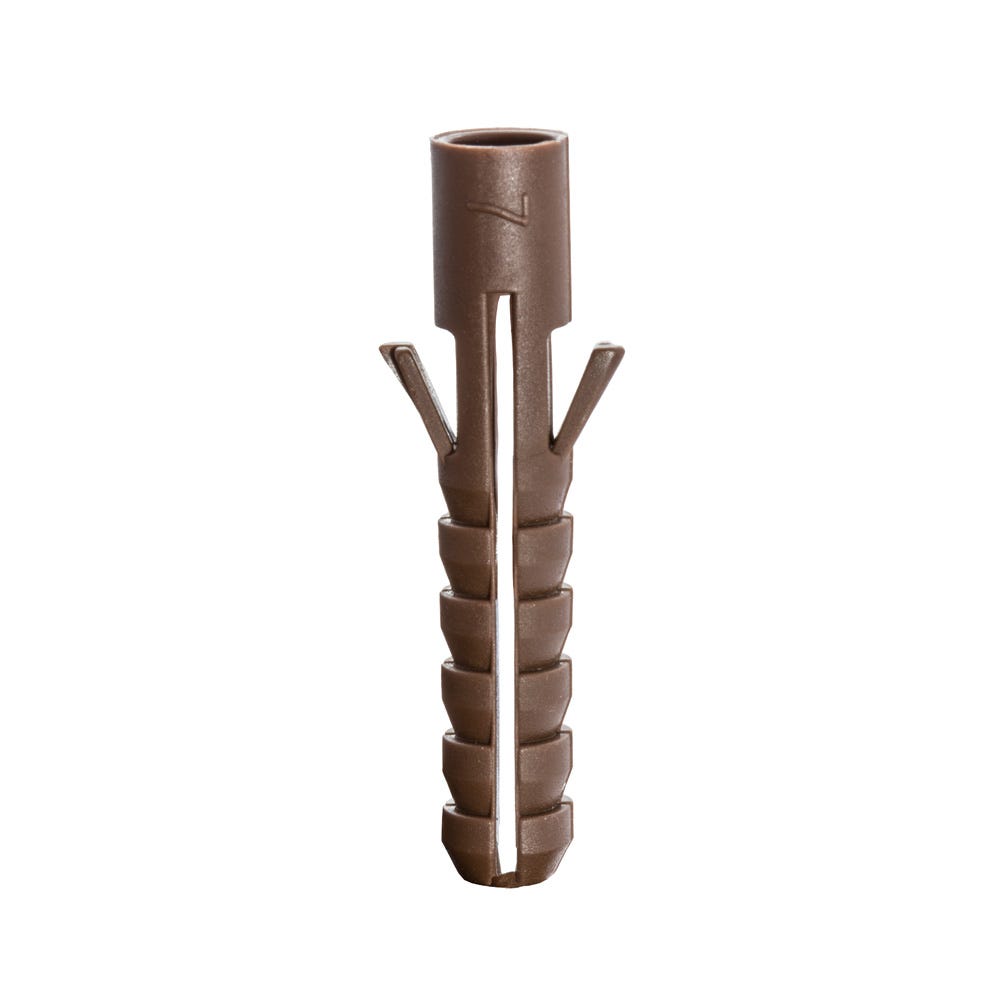 Fischer 7mm Brown Plastic Wall Plugs Pack of 100