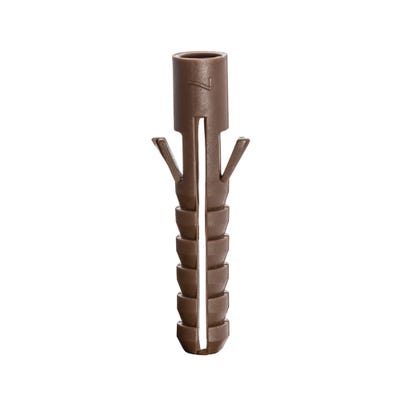 Fischer 7mm Brown Plastic Wall Plugs Pack of 100