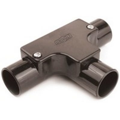 Conduit Inspection Tee Black 25mm