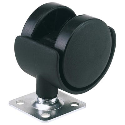 Draper 40mm Swivel Plate Twin Nylon Castor Max Load 25Kg 65462
