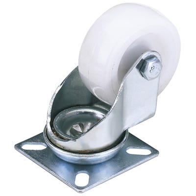 Draper 75mm Swivel Plate Fixing Nylon Wheel 65497