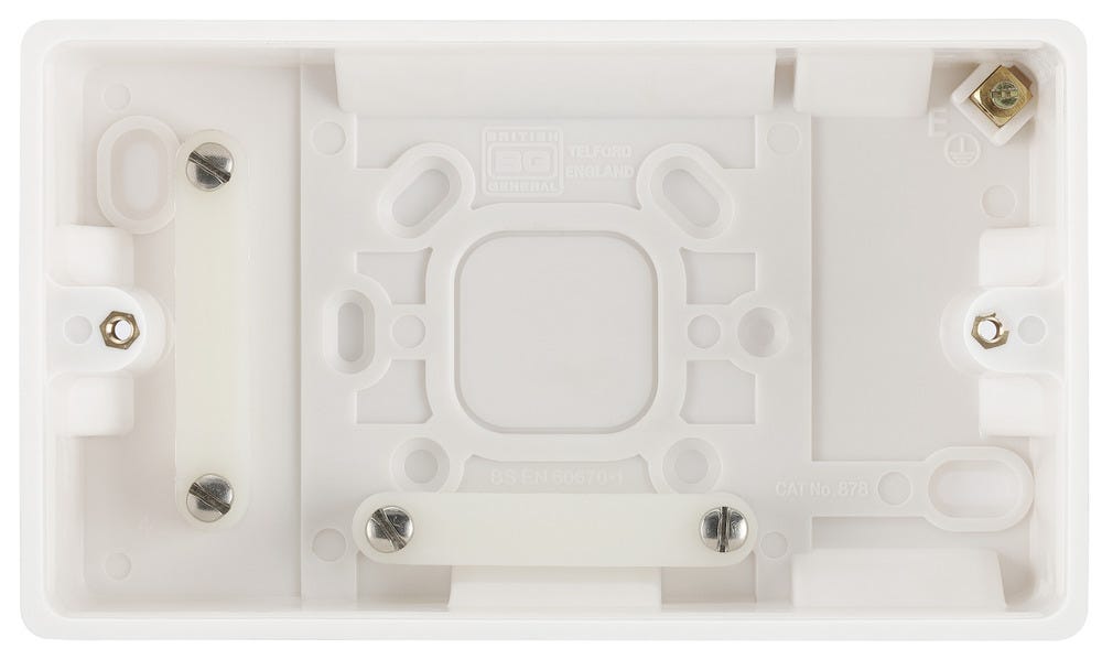 BG 2 Gang 50mm Surface Pattress Box 878-01