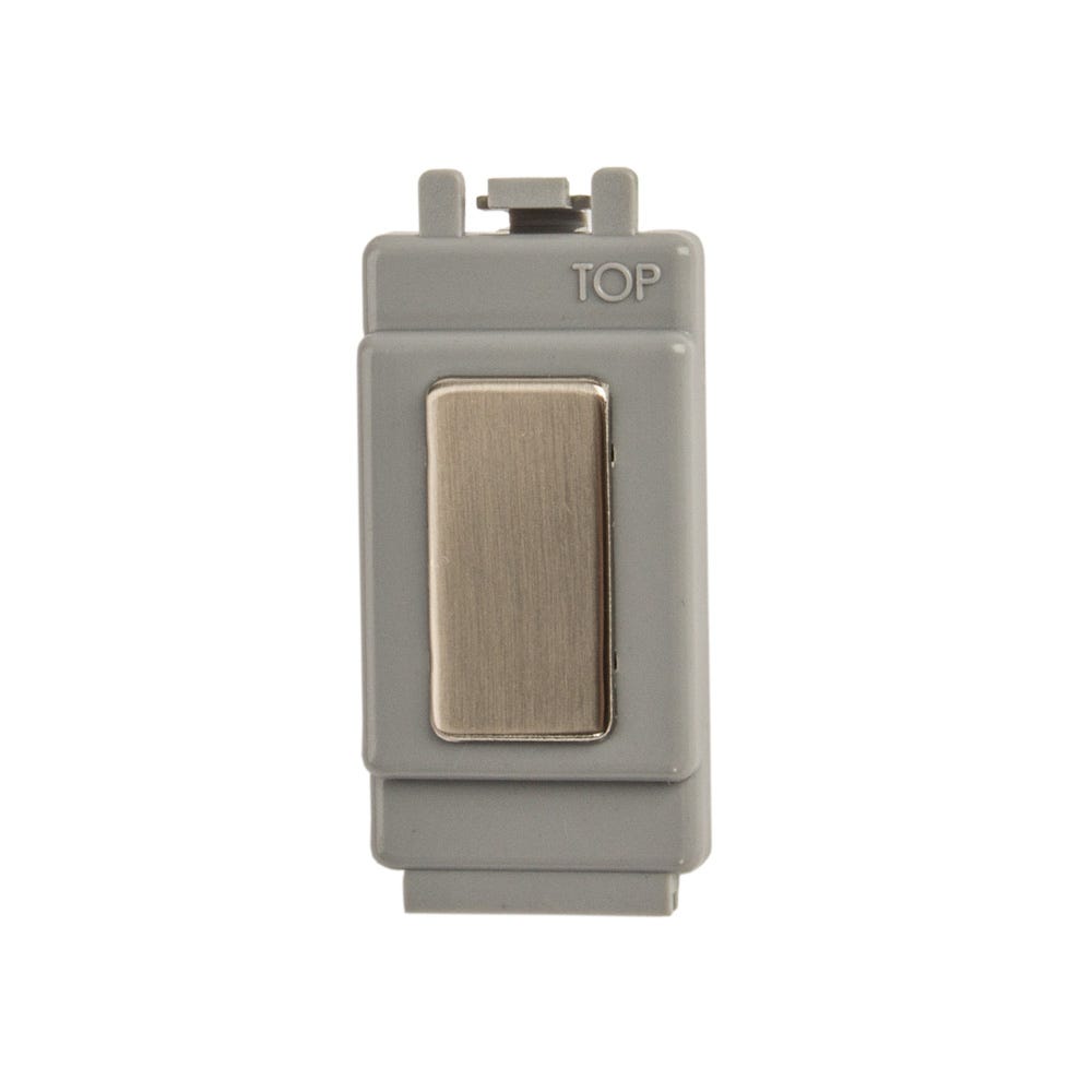 BG 1 Gang Grid Module Blank Brushed Steel RBSBLNK-01
